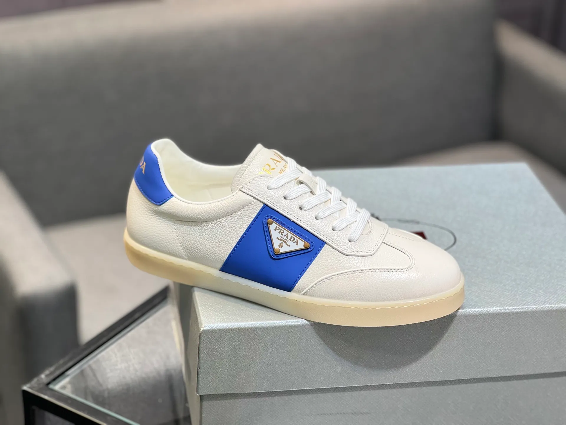 Men's shoes 💰540 [PRADA] Men's shoes are popular in the counter, official website synchronization, 1 high-quality shipment ✔️ Original frosted cowhide + cowhide lining, 1🆚1 replica, original sole, 38-45 (45 customized, non-refundable)